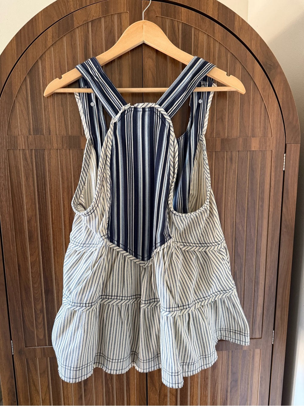 Pilcro Navy and White Striped Tank Top - Picture 3 of 5
